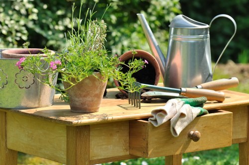 Local gardener working in a St Helier garden