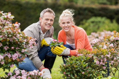 Gardeners providing lawn care services